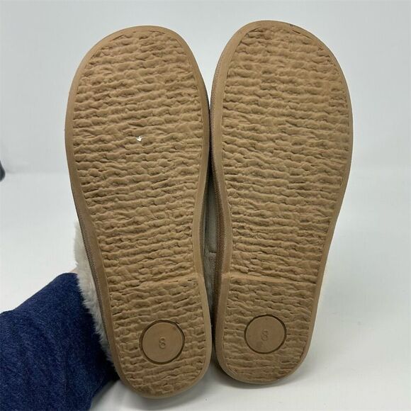 Clarks Women's Beige White Faux Fur Lined Clog Slippers Size 8 M Casual Slip On - Picture 9 of 13